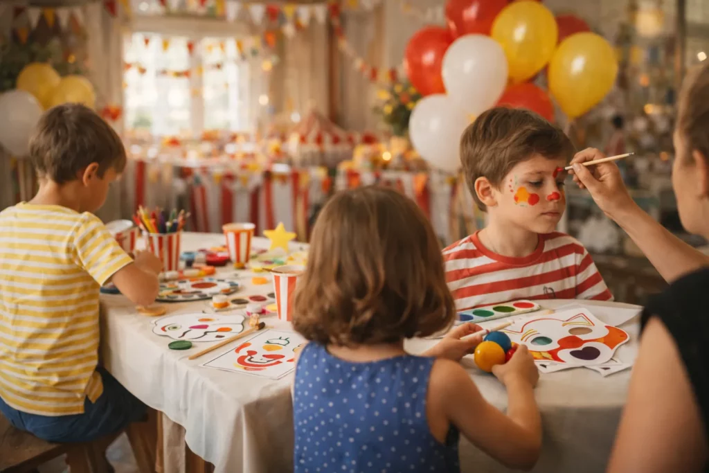 Atelier maquillage thème cirque