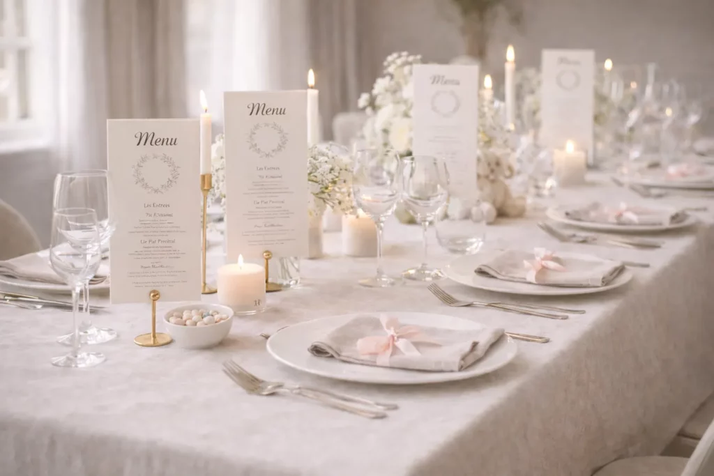 décoration de table de baptême