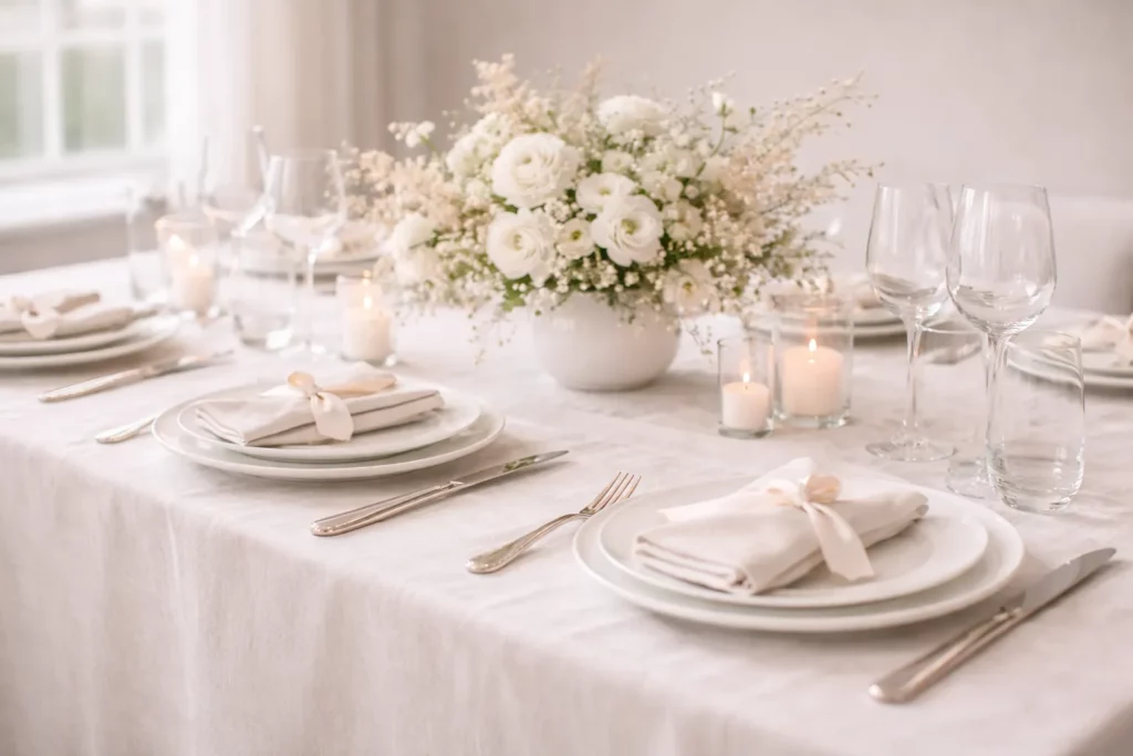 table mariage minimaliste